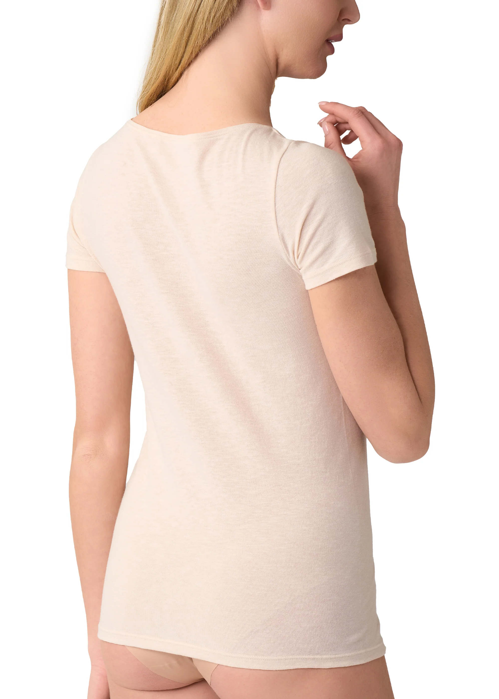 MAGLIA MANICA CORTA CON LINO SCOLLO BARCHETTA - Image 3