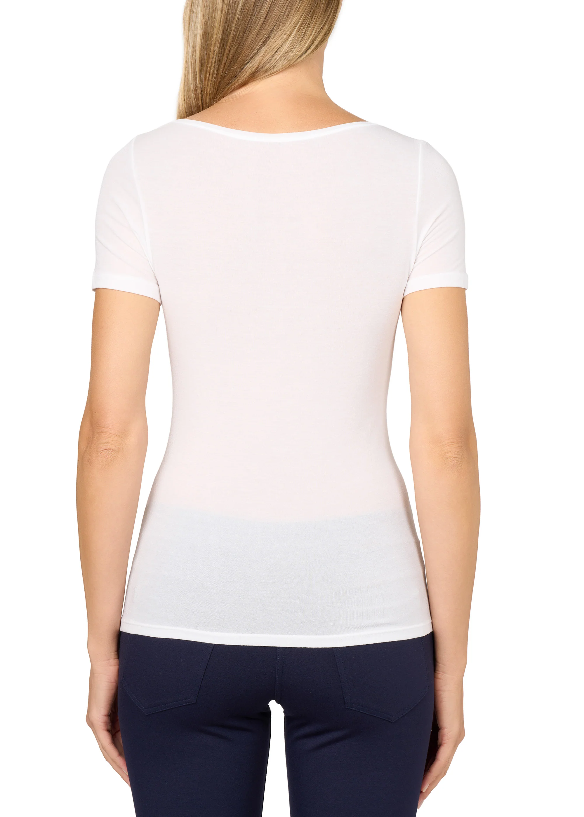 MAGLIA MANICA CORTA CON SETA SCOLLO BARCHETTA - Image 3