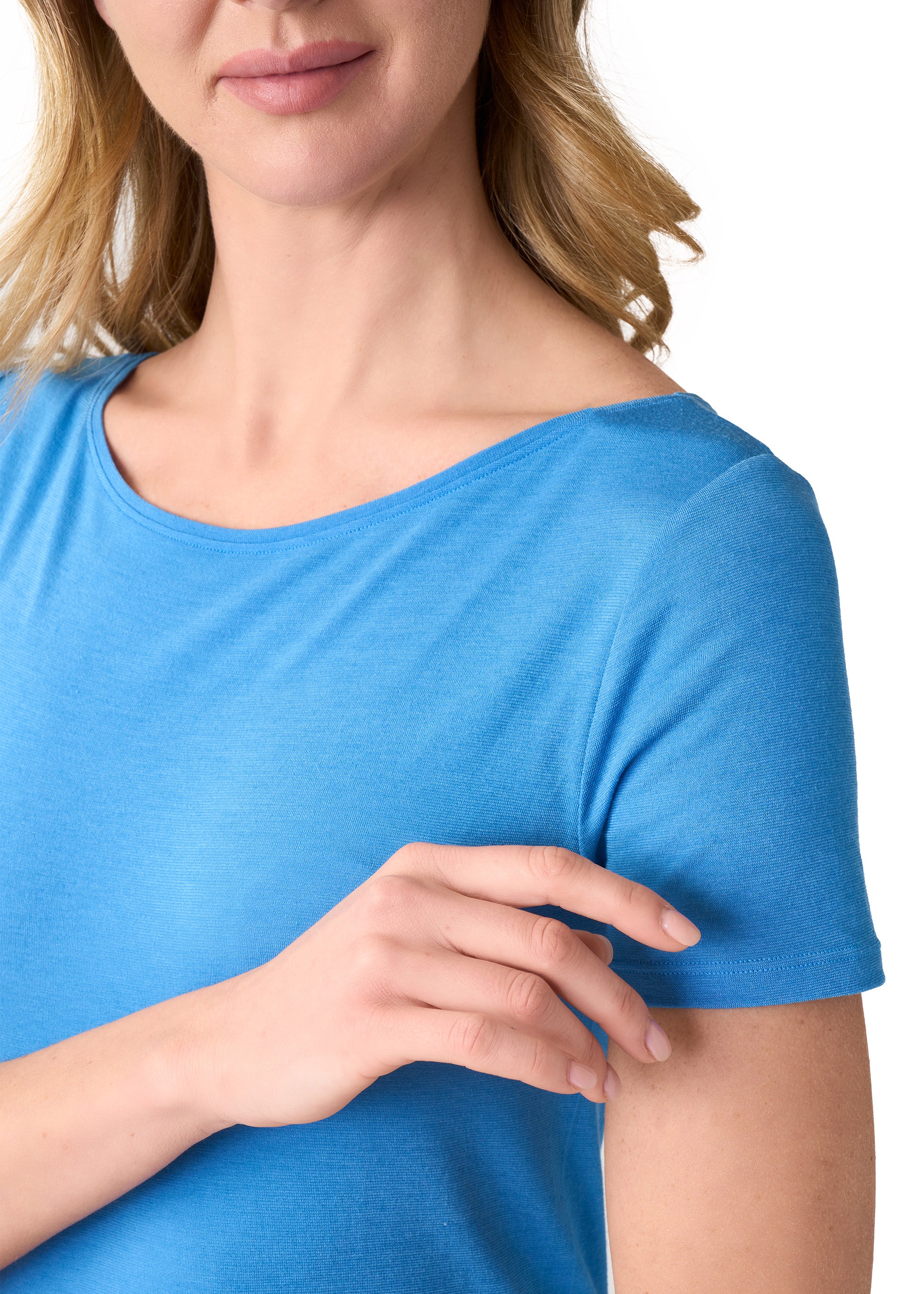 MAGLIA MANICA CORTA CON SETA SCOLLO BARCHETTA - Image 3